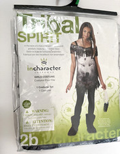 Tribal Spirit Indian Shirt Costume Adams Family Ancestor Wolf Tween L 12-14