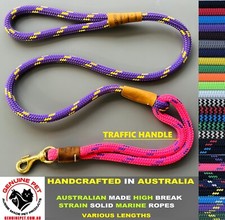 Dual Handle Dog Lead With Short Traffic Control Handle Leash AUSTRALIAN MADE