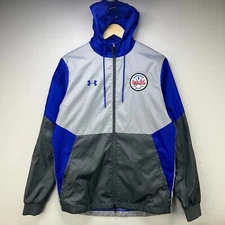 Vintage Under Armour Minnesota Hockey Hooded Windbreaker Jacket Small Wild