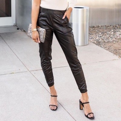 Spanx Faux Leather-Like Jogger SZ XS | eBay