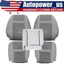 Front Cloth Seat Cover Gray Driver Foam For 2006-2010 Dodge Ram 1500 2500 3500
