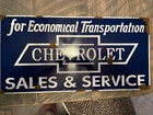 antique -vintage look Chevrolet GM dealer large advertising sign sales service