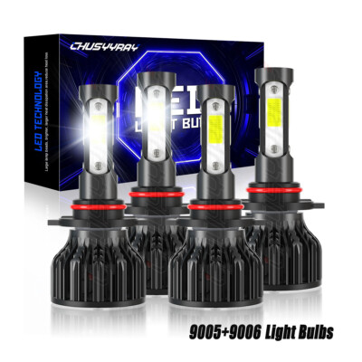 Para For Honda Accord 2003 2004 2005-2007 Faros LED de Alto / Bajo white 4x
