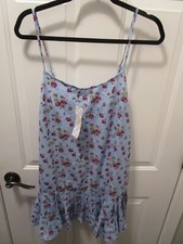 URBAN OUTFITTERS CAMILLE MINI DRESS IN BLUE NEW