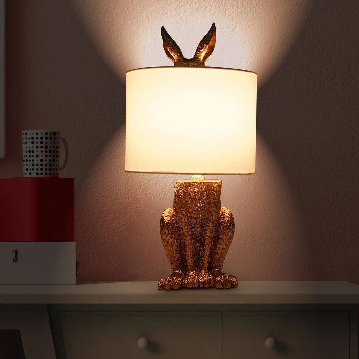Gold bunny lamp deals