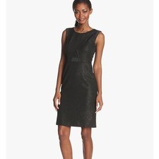 NWT Nine West Black/Gold Sheath Shimmery Dress Size 10