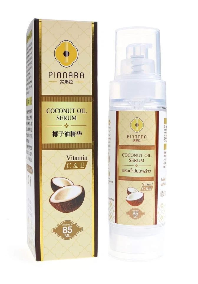 Pinnara Coconut Oil Serum Cold Pressed Nourishing Body Face Hair Facial Skin 10x - Image 2 of 4