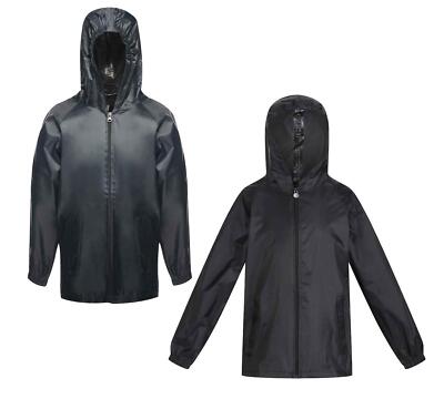 Regatta Kids Jungen Mädchen Kinder BLAU oder SCHWARZ Stormbreak wasserdichte Jacke