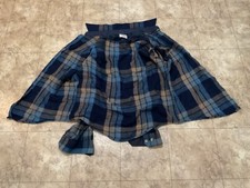 Vintage Sears Flannel Shirt Perma-Prest Red Blue Plaid Large 1960  s W/ Tags READ