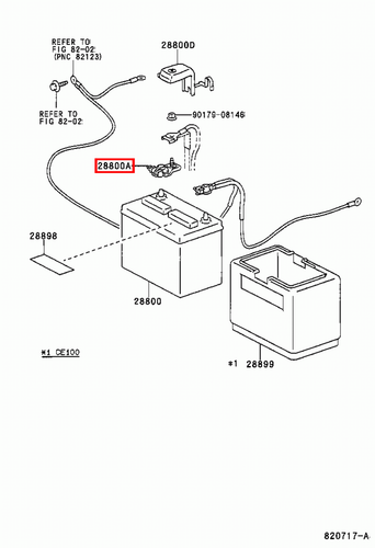 Genuine 4Runner RZN185 RZN180 KZN185 Positive Battery Terminal Clamp Clips - Picture 12 of 20