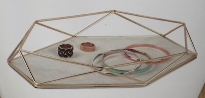 UMBRA PRISMA JEWELRY TRAY, MATTE-BRASS NEW