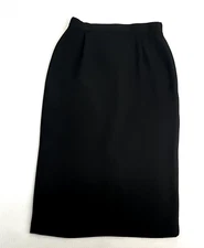 Ingenuity Women's Size 8 Maxi Skirt Black Pencil Lined Made Canada Slit 4042