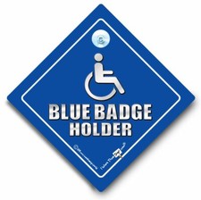 Blue Badge Holder Car Sign Disabled Vehicle Sign Suction Cup Car Sign