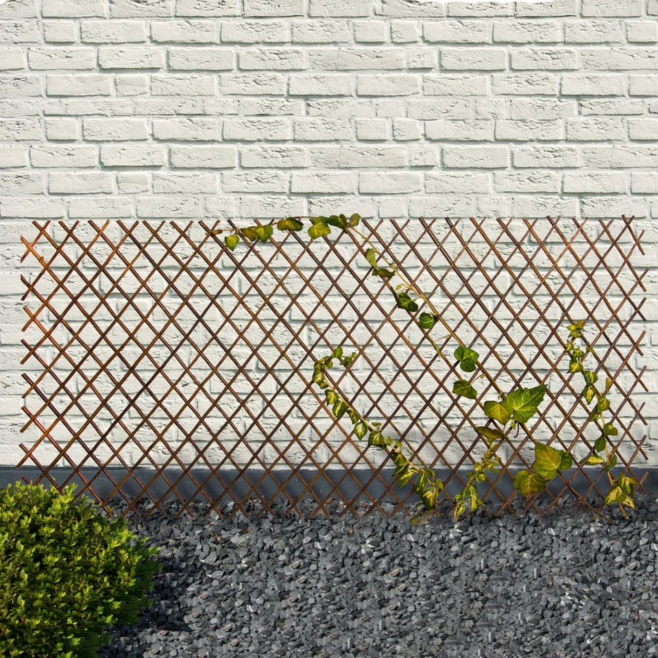 UNUS® Rankgitter 5x Holz Rankhilfe Weidenzaun Sichtschutz variabel - Bild 3 von 4