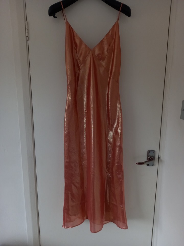 OLIVIA VON HALLE X DISNEY Issa Grace Silk Lurex Slip Dress eBay