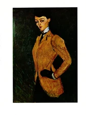 1970 Vintage MODIGLIANI "THE EQUESTRIENNE" Full COLOR offset Lithograph Print