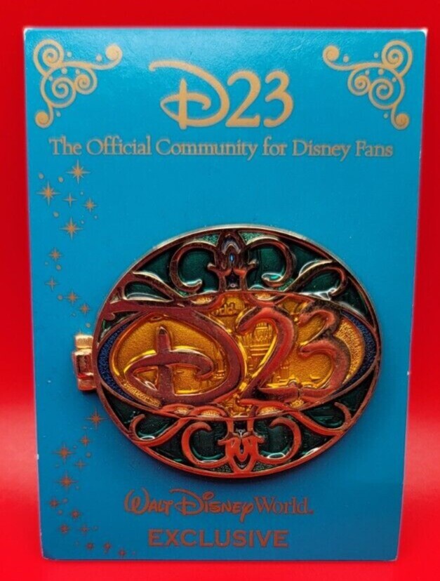 D23 WDW Exclusive Stained Glass Sleeping Beauty's Castle Hinged Pin 2011