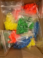 4pr TOTAL 2 of ea- A/C ,B,D,E BLUE COLOR TIRES FOR RRR, DASH, & VINCENT WHEELS