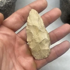 MLC s4164 Flint Celt Spade Knife Blade Arrowhead Monroe Co Illinois Artifact