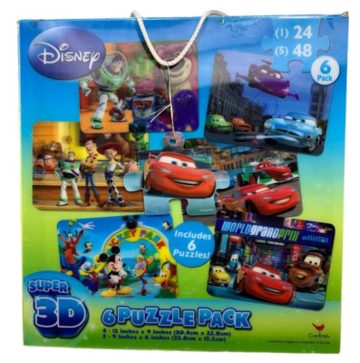 * Disney Super 3D, 6 Puzzle pack (Used)