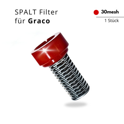SPALT Filter rot Edelstahl #30mesh Airless Spritzgeräte für u.a. Graco/ Wagner