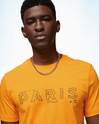 Nike PSG Jordan Shirt & Shorts Football Tracksuit Sz M Taxi/Black