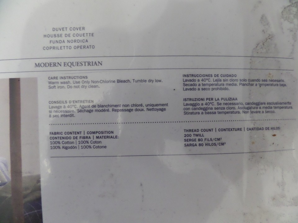 Ralph Lauren Home Modern Equestrian Duvet Cover King Size 240x220 cm eBay