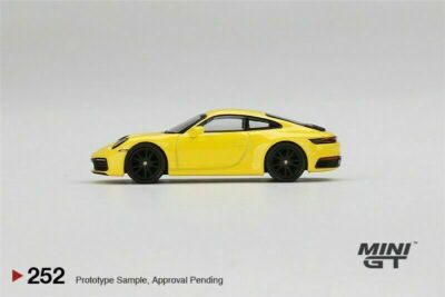 MINI GT 1:64 Porsche 911 (992) Carrera 4S Racing Yellow Model Car