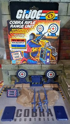 GI JOE~ 1985 COBRA RIFLE RANGE ~ BRIGHT COLORFUL BOX ~100