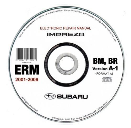 Subaru Impreza (2001-2006) Workshop Manual - Repair Manual - Picture 1 of 12