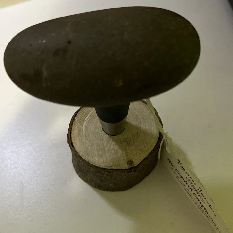 Piedras de mar Acero Vino Aceite de oliva Botella Tapón Base Madera Natural Hecho en EE. UU. Nuevo Foto 4 de 4