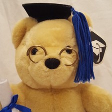 Graduation Teddy Bear Graduate 9" Plush Stuffed Animal 1999 Kids of America Corp