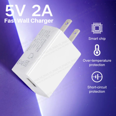 5V 2A USB Wall Charger Block Fast Charging AC Adapter For iPhone Samsung Google