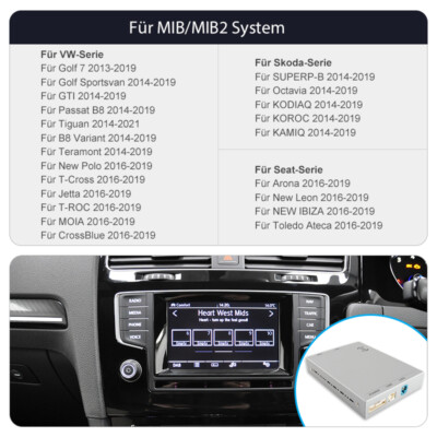 CarPlay Decoder Box Android Auto car interface Für Volkswagen Golf MK7 MIB1 MIB2