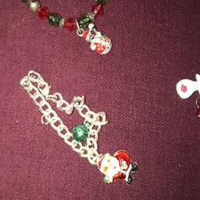 8 Girl  s Christmas/Holiday Bracelets W/Santa, Reindeer, Bells  More