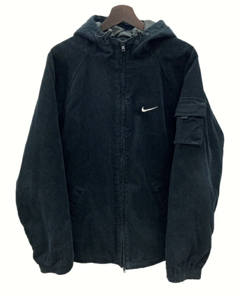 Veste parka à capuche Supreme X Nike Arc velours côtelé fermeture éclair DM1772 010 noir L