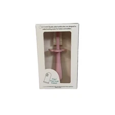 Grabease Double Sided Toothbrush Pink Toddler  Stage 1 Fingerbrush Included
