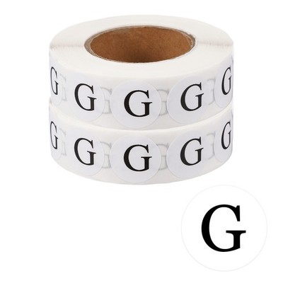 Inventory Label Sticker, 800 Pcs 0.75Inch Self-Adhesive Letter g , 2 Roll