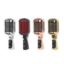 Vintage Dynamic Vocal Microphone Classical Retro Design for Stage Performances