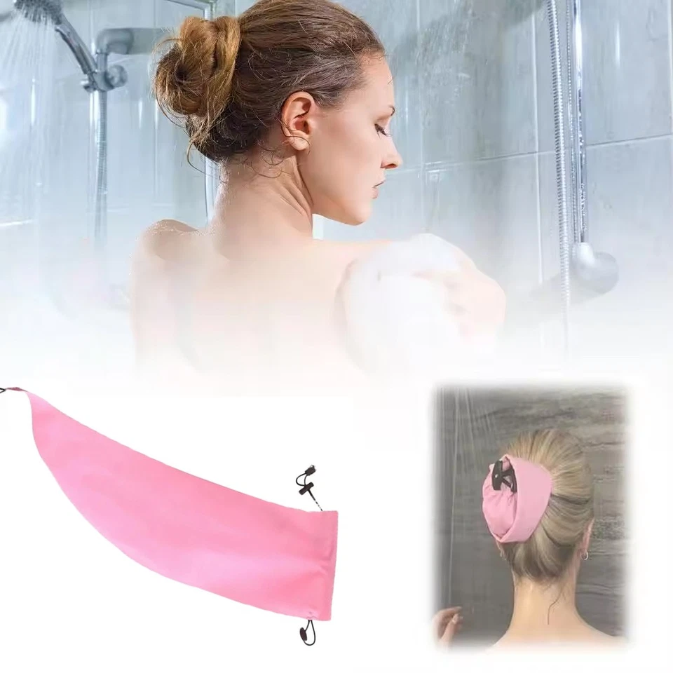 Wasserdichte Haarmütze, Kronenwaschduschkappe Pferdeschwanz für langes Haar - Bild 2 von 4