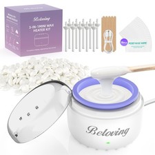 Nose Wax Kit Men, Portable Wax Warmer for Hair Removal with 100g Beads, 10 Ap...