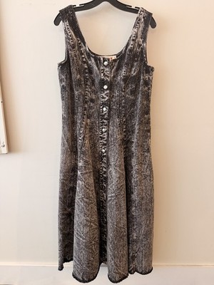 MARNI sleeveless bleached denim midi dress EU 44 US 12, pre-owned