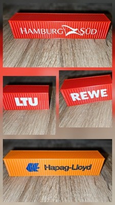 Für H0 - 40 & 20 Fuß Container Mehrfarbig. 3D Druck. NEU