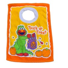 Sesame Street Elmo Terry Cloth Bib Vintage Halloween Pull Over Towel
