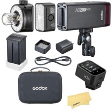 Godox AD200 Pro II 2.4G Pocket Flash Strobe with X3C Flash Trigger for Canon