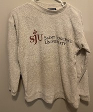 Vintage Woolly Threads SJU St. Joes Terry Cloth Sweatshirt Size Med Made in USA