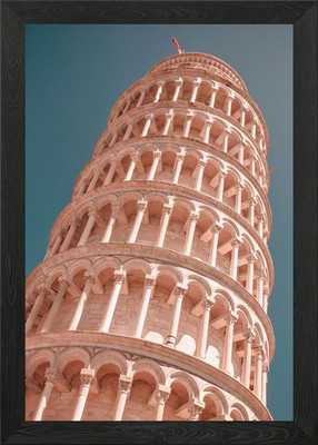Leaning Tower of Pisa Framed Wall Art Poster Canvas Print Picture
