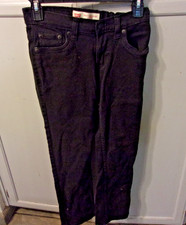 Levi  s 502 Regular Taper Boys Jeans Black Size 10 Reg W25 L26