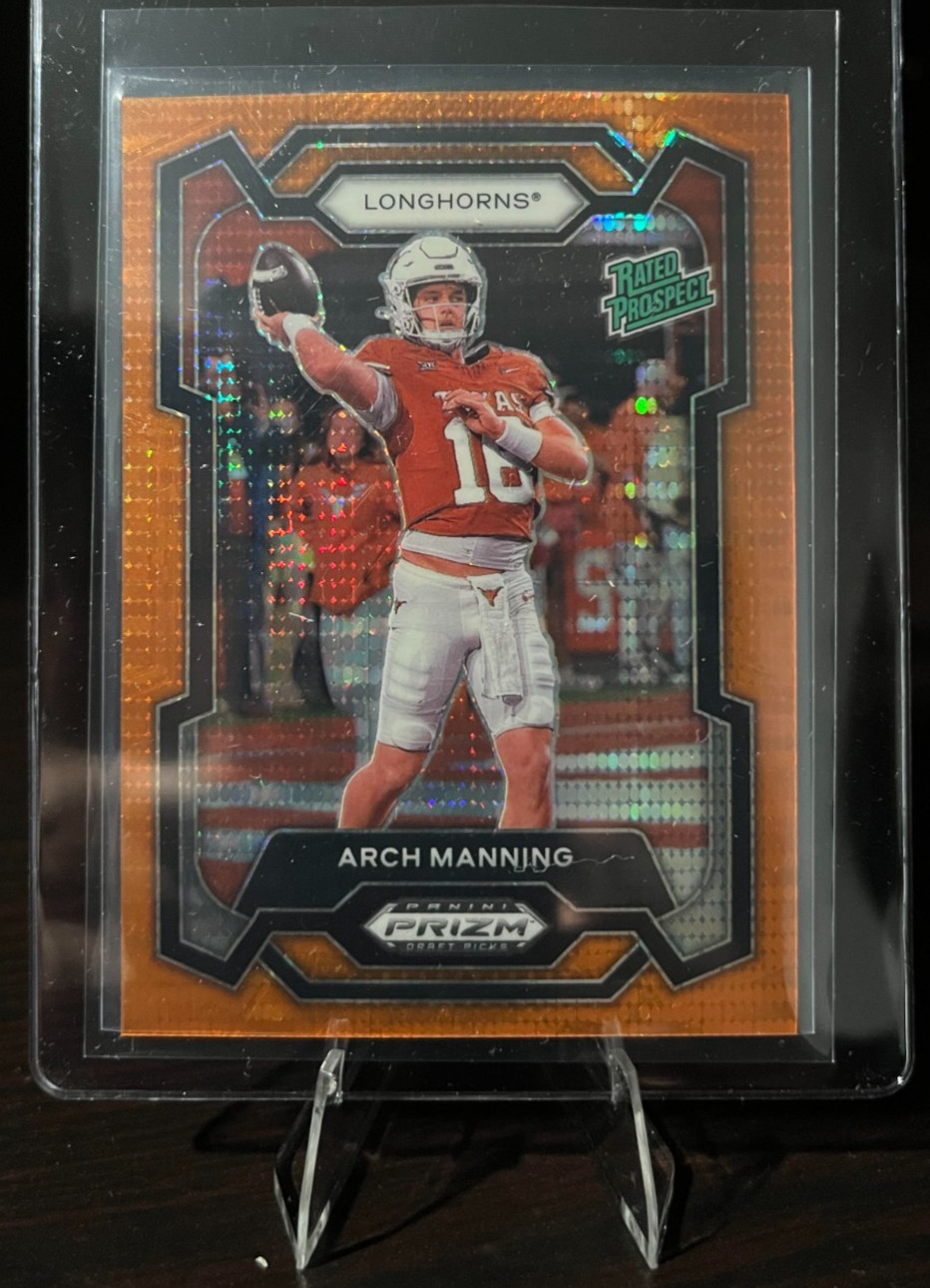 🏈🔥 2024 Panini Prizm Draft Picks #192 Arch Manning Orange Pulsar 31/49 🏈🔥