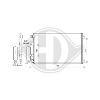 1X Kondensator, Klimaanlage Diederichs DCC1978 Passend FüR Nissan